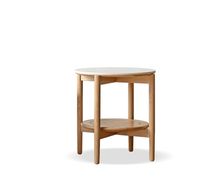 Coffee table Oak solid wood slate top"