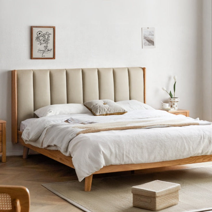 Oak, Ash Solid Wood Technology Cloth Harp Bed "