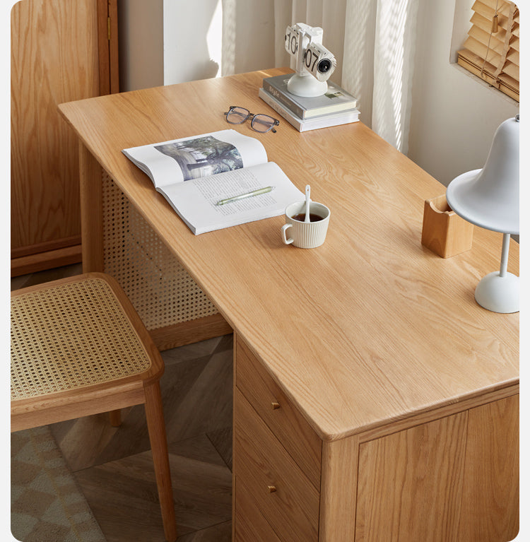Oak Solid Wood Modern Minimalist Office Desk "