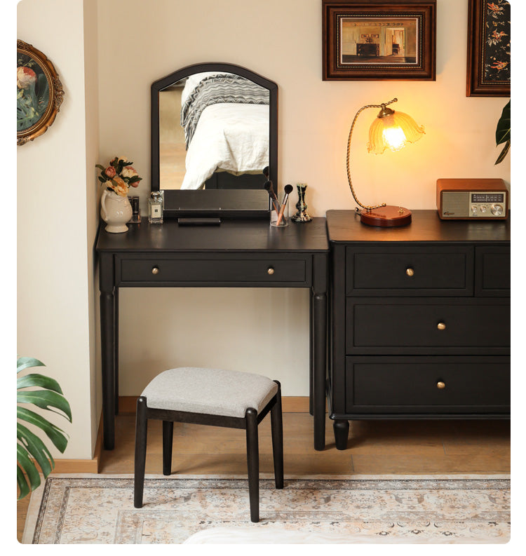 Oak Solid Wood American Retro Dressing Table :