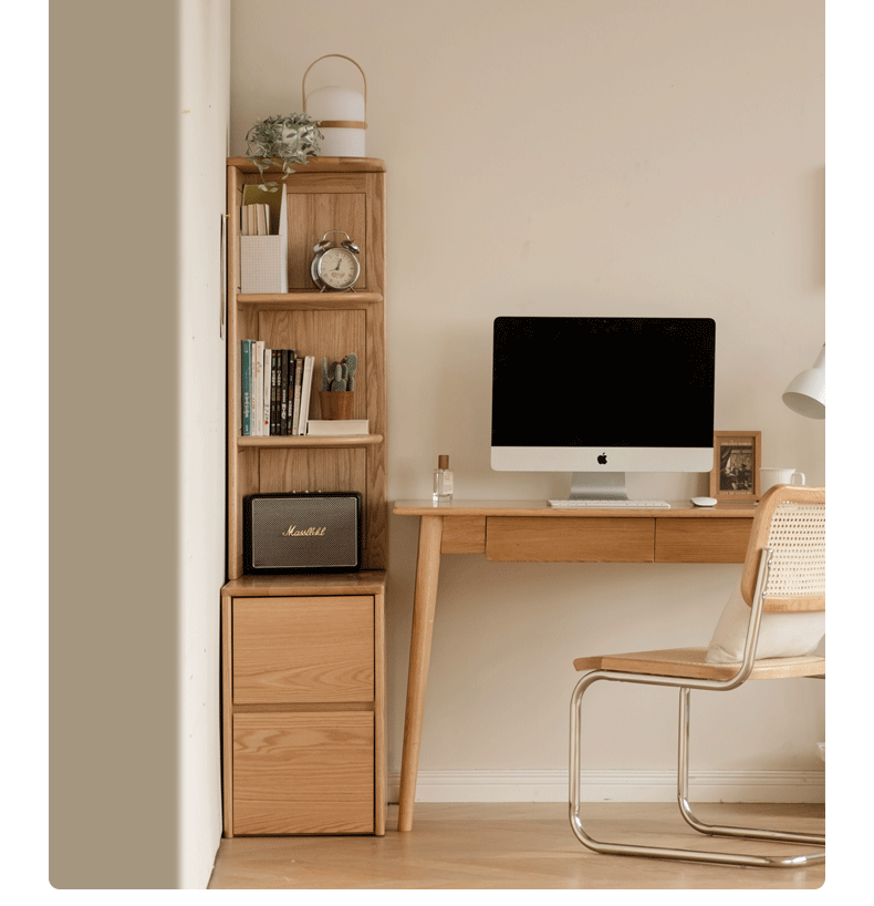 Oak Solid Wood Edge Side Cabinet Corner Bedside"