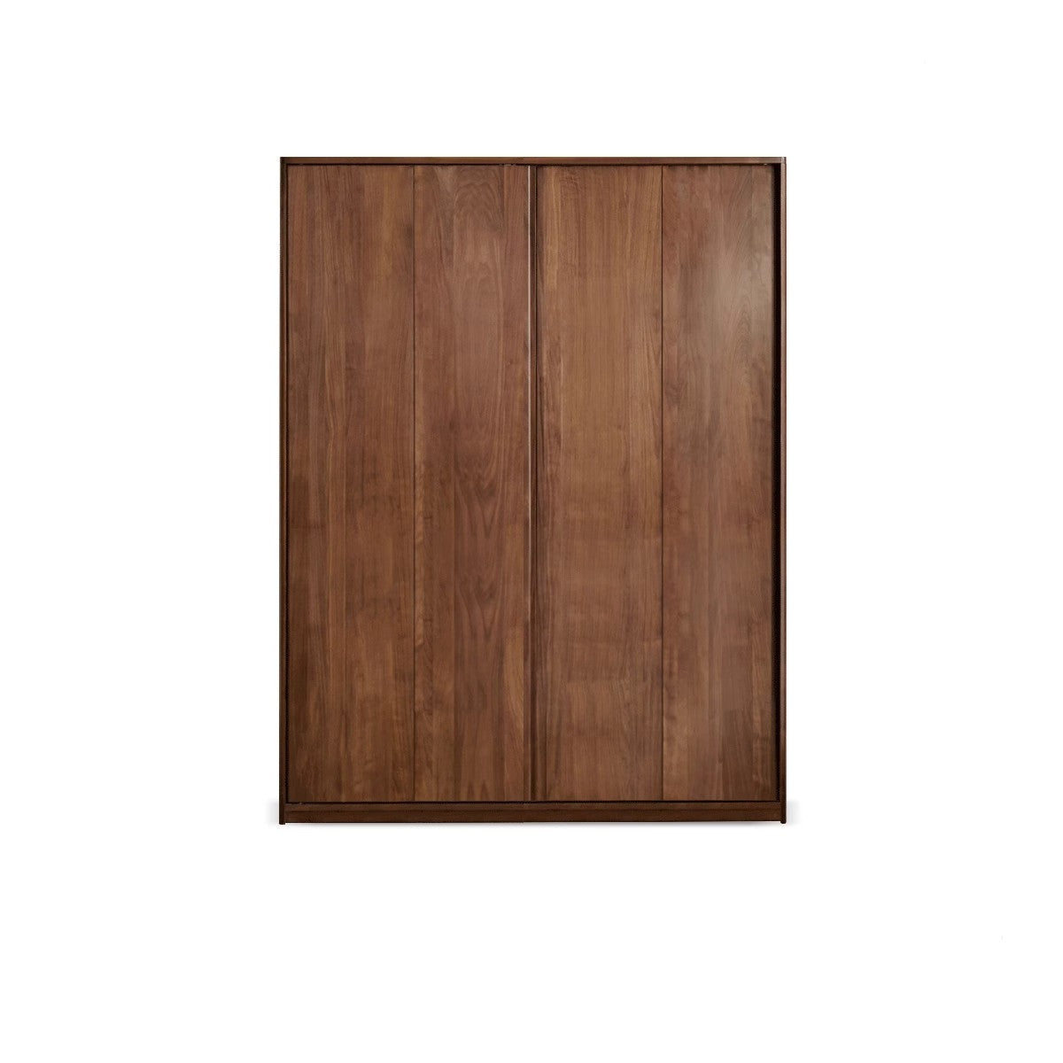 Black Walnut solid wood sliding door wardrobe"