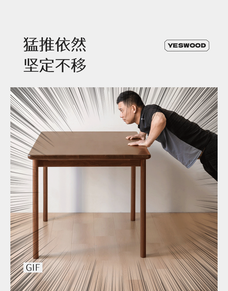 Black Walnut, Oak Solid Wood Large Board Dining Table