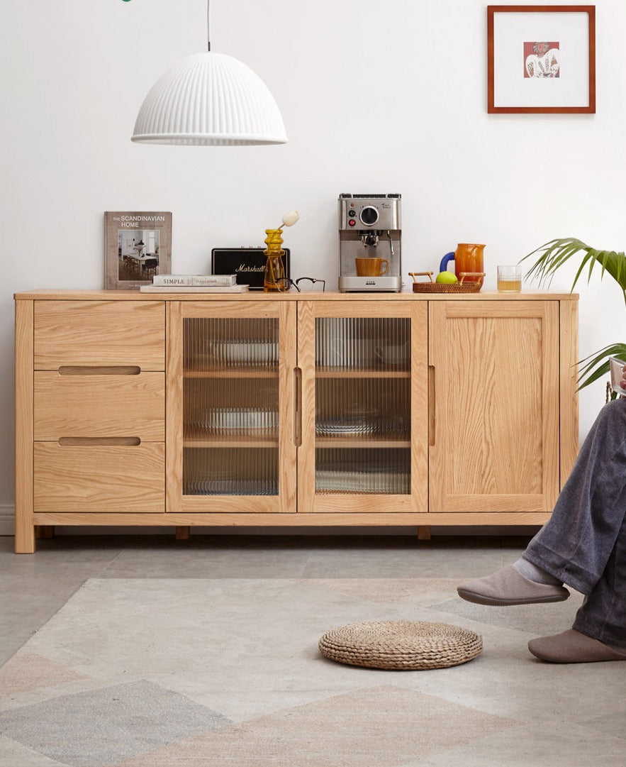 Oak solid wood Sideboard storage ccabinet,