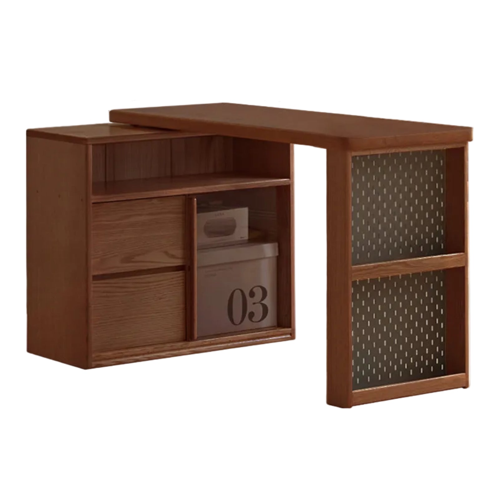 Oak Solid Wood Simple Corner Desk