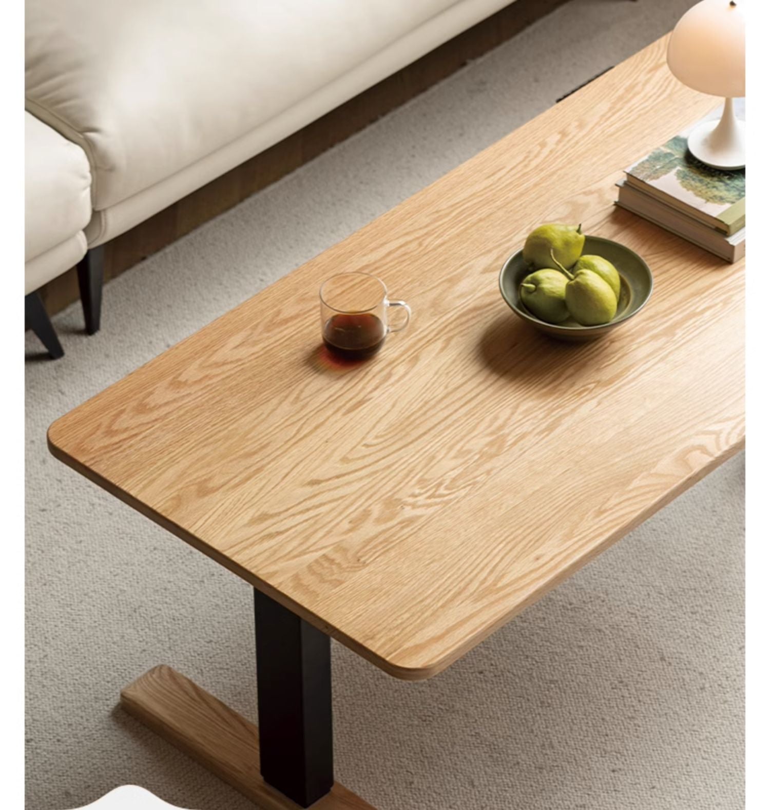 Oak Solid Wood Intelligent Electric Elevating Table Modern"