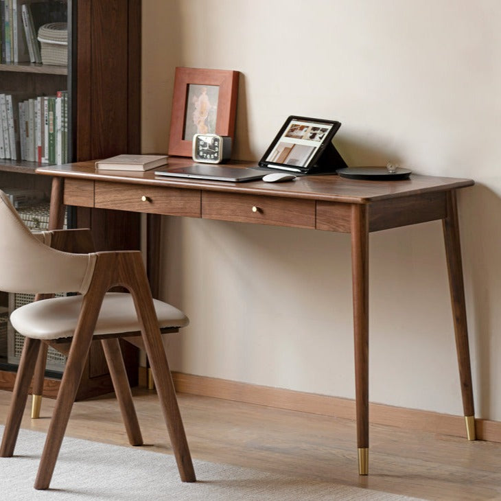 Black Walnut solid wood Office desk"