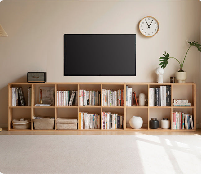 Beech, Oak Solid Wood Bookshelf Bookcase Free Combination