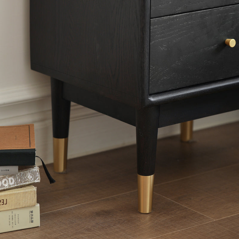 Oak solid wood smoked color Nightstand.