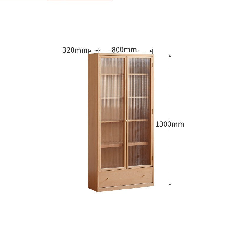 European Beech solid wood bookcase combination cabinet"