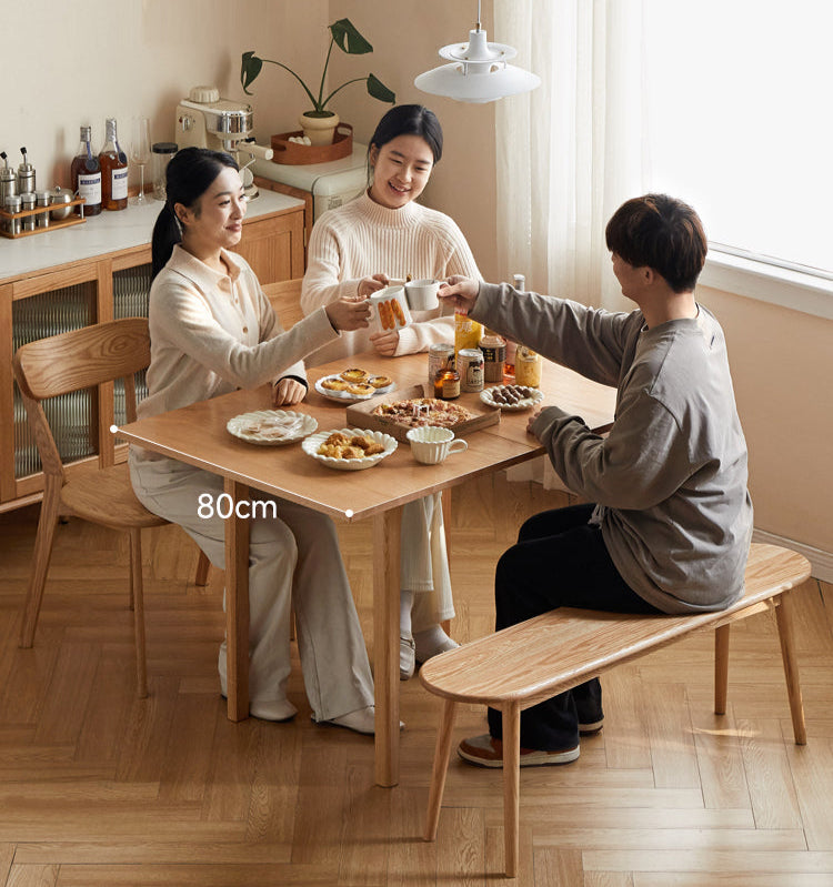 Oak Solid Wood Folding Dining Table
