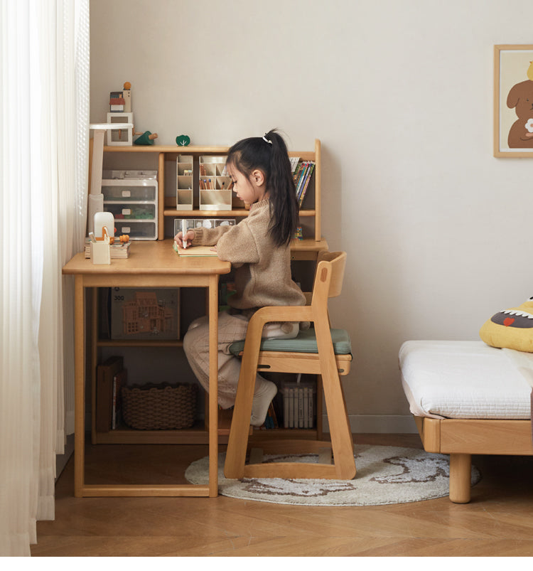 Beech solid wood children's corner desk