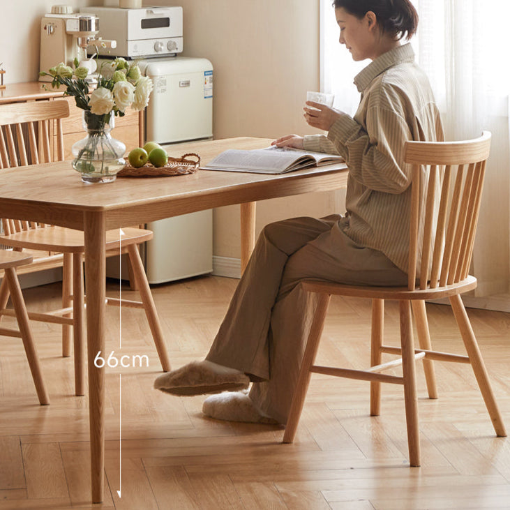Oak Solid Wood Rectangular Nordic Dining table