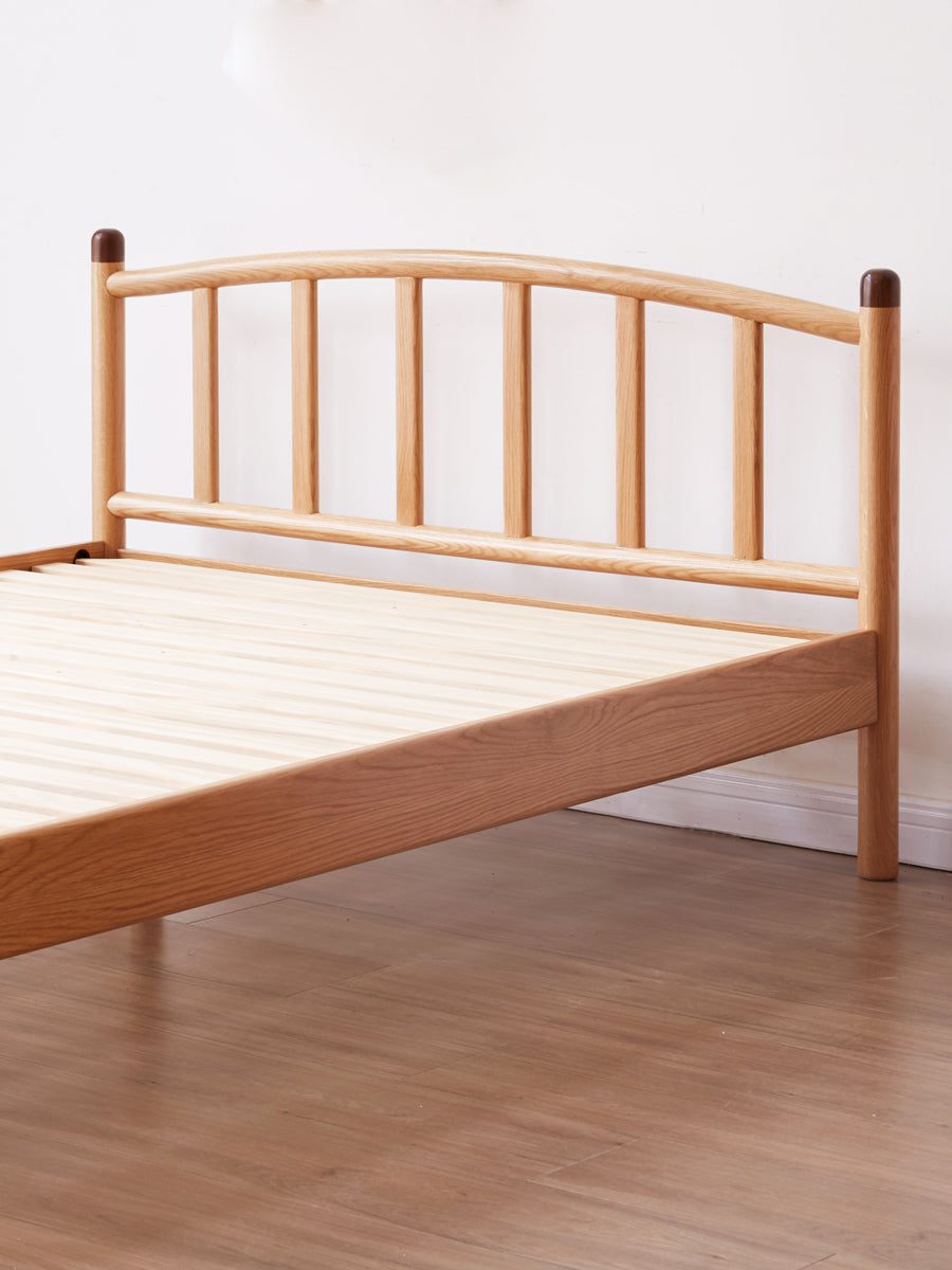 Oak solid wood Match stick vertical strip bed"