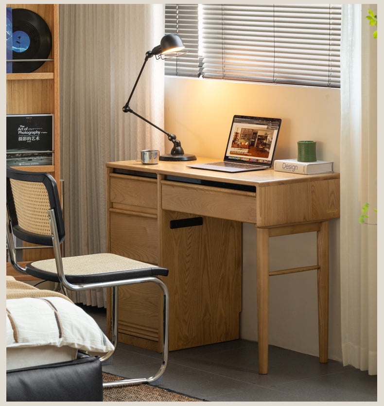 Ash Solid Wood Modern Multifunctional Vanity Table