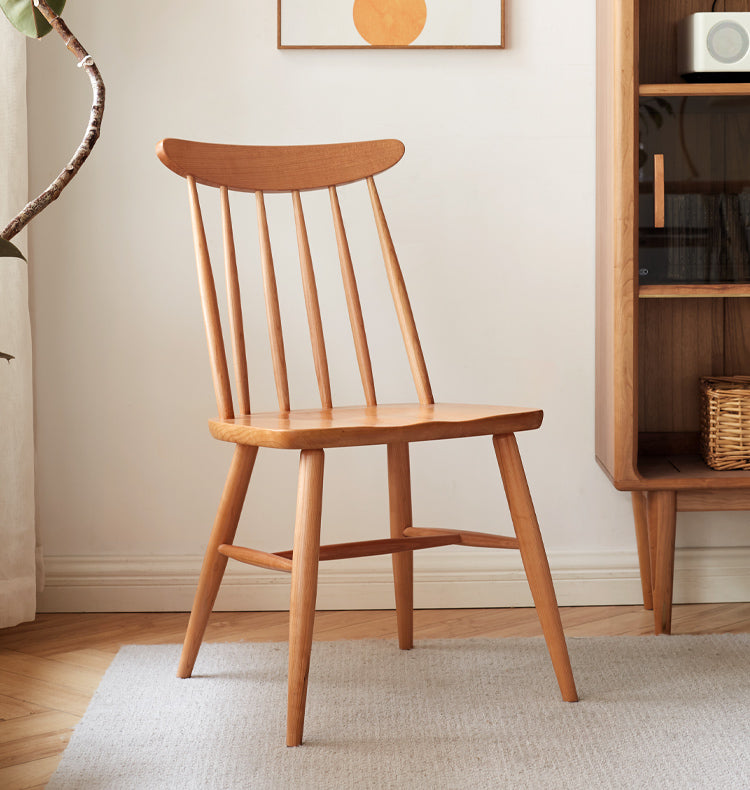 2 pcs set- Cherry solid wood Windsor chair-