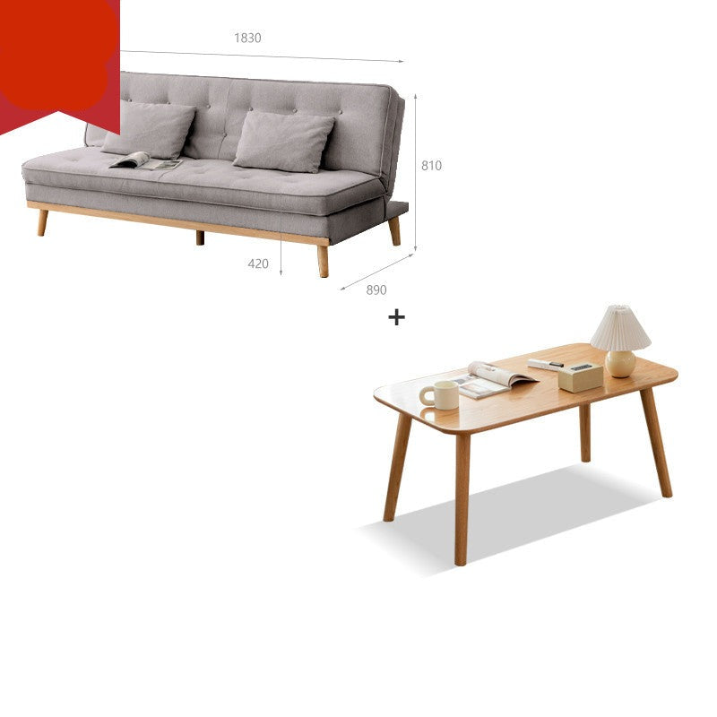 Beech solid wood folding Sleeper Fabric sofa+