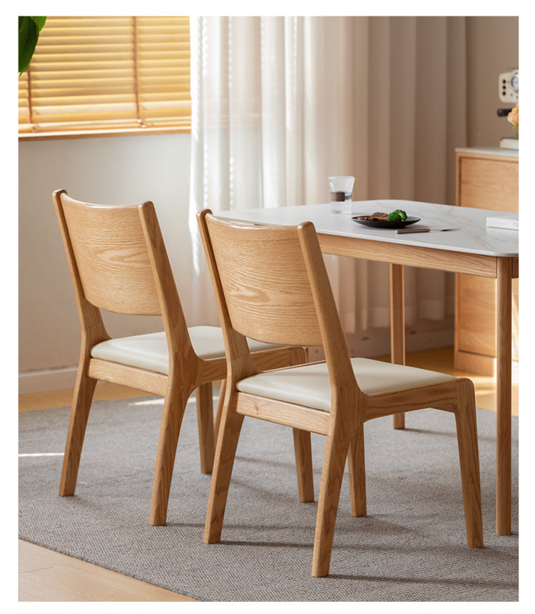 4 pcs -Oak Solid Wood Dining Chair Modern Style