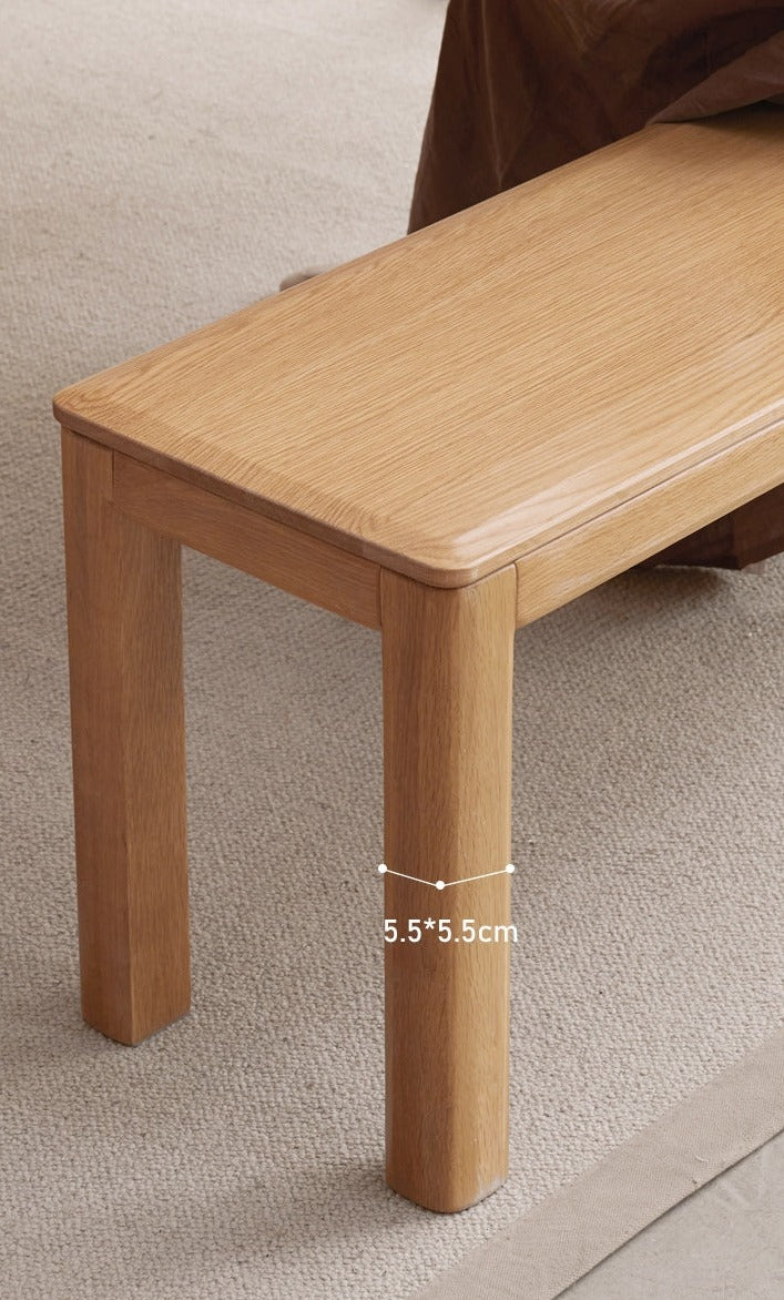 Oak, Ash Solid Wood Nordic Long Bench: