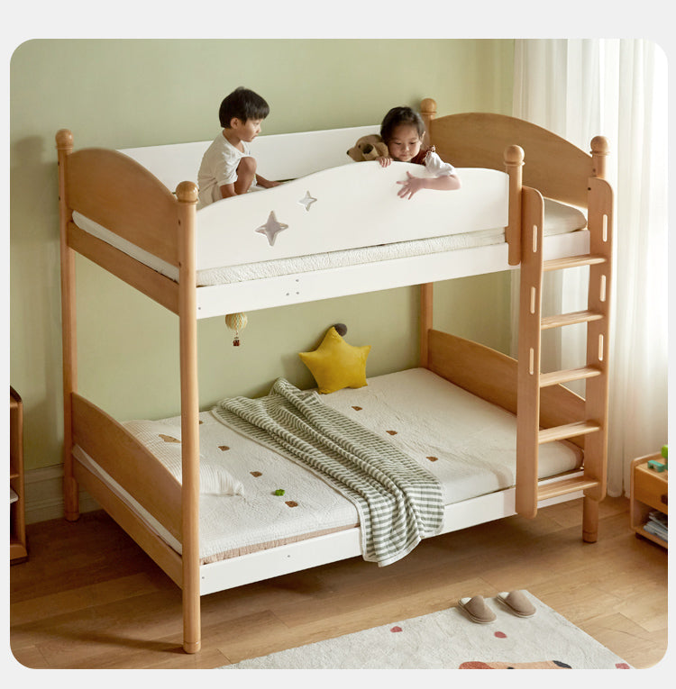 European Beech solid wood children's bunk bed.