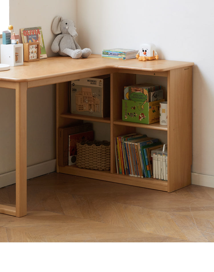 Beech solid wood children's corner desk