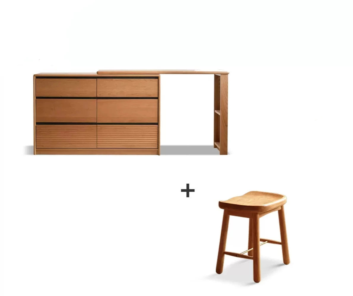 Cherry solid wood  Dressing table Drawers:
