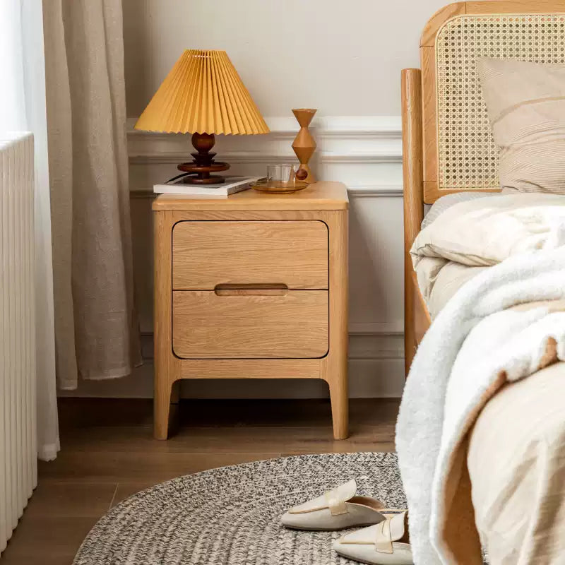 Oak solid wood Nightstand.