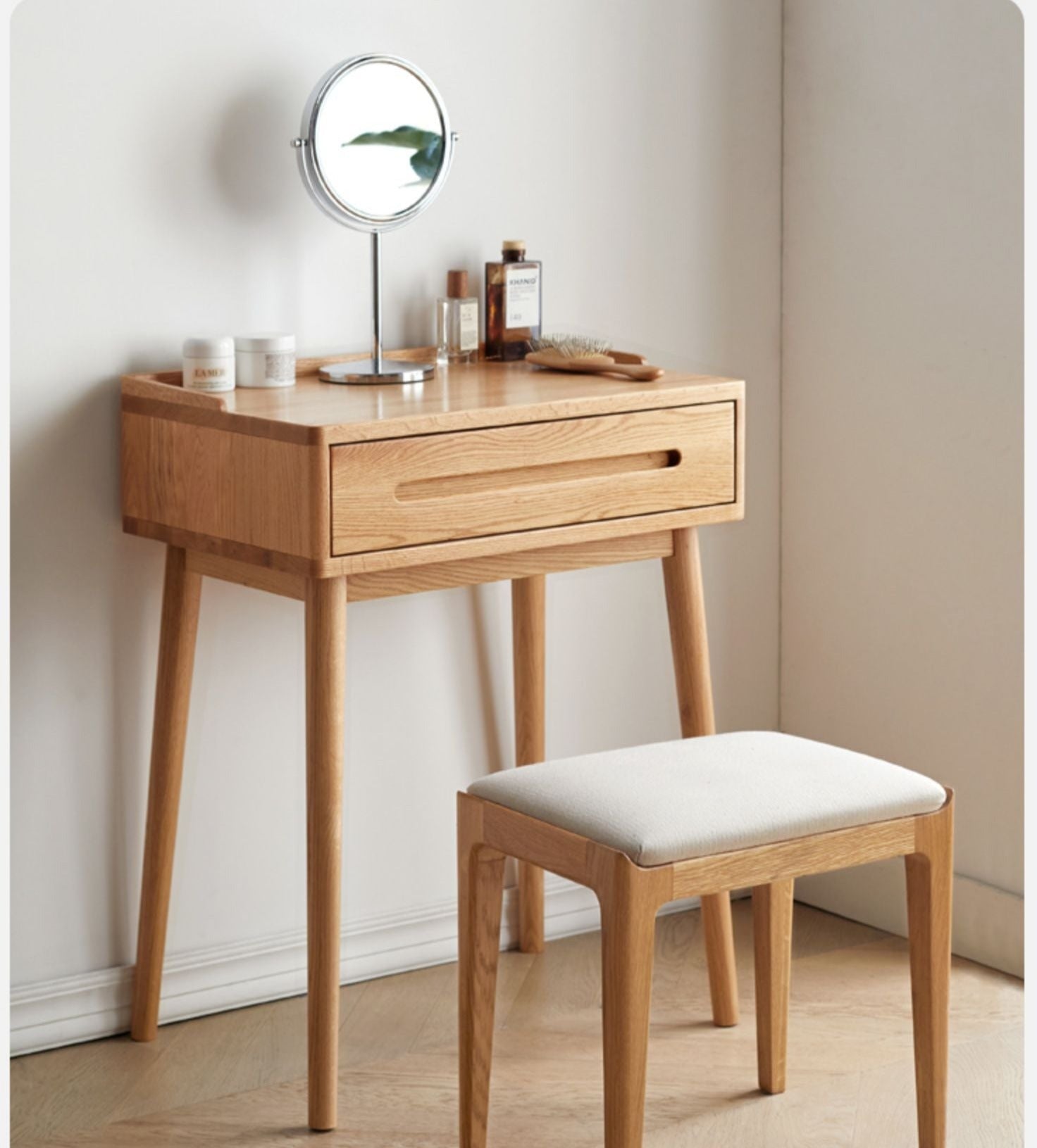 Oak Solid Wood European Small Dressing Table+