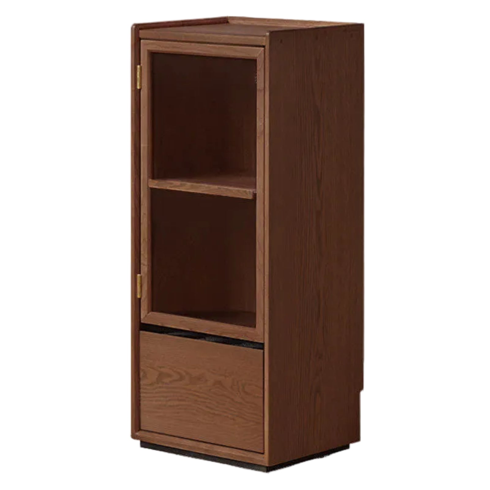 Cherry, Sandalwood, Black Walnut, Oak Solid Wood Display Side Cabinet Modern.