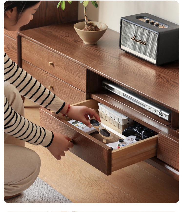 Oak Solid Wood TV Stand