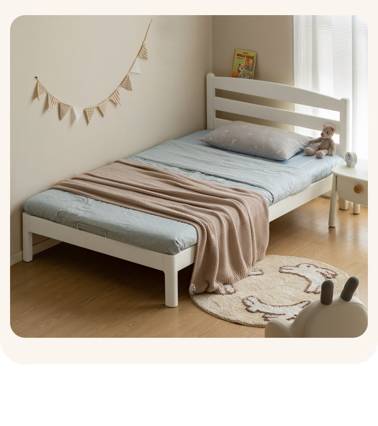 Rubber Wood Children's Modern Simple Bed Boys Girls