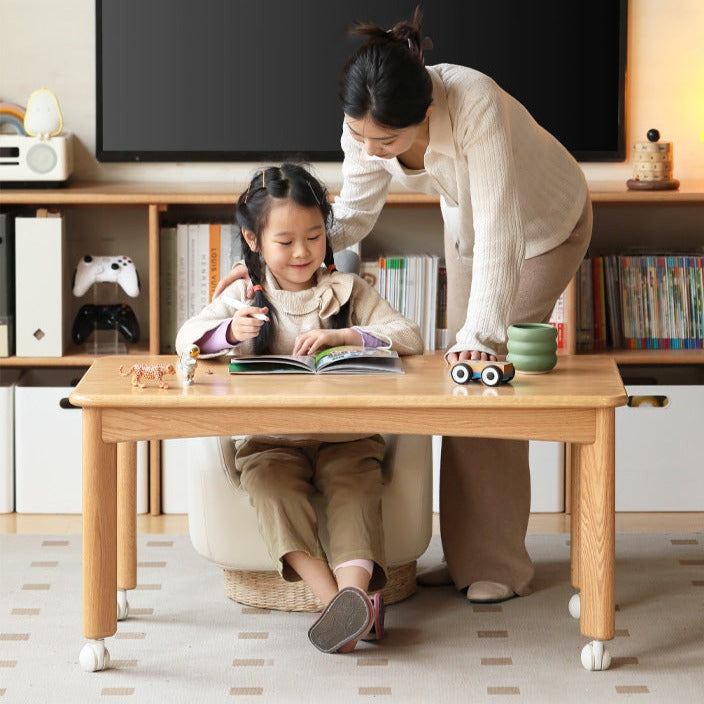 Oak solid wood Coffee Tables simple parent-child toy table: