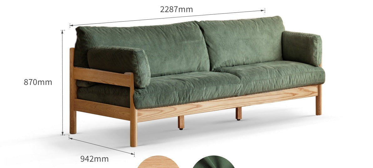 Oak solid wood deep seat Down Sofa "