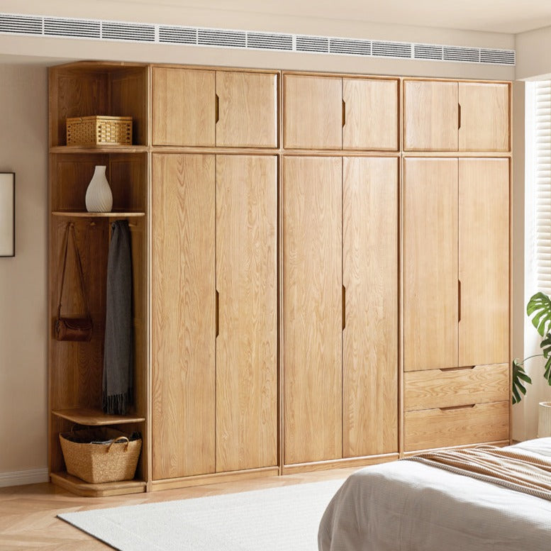 Ash solid wood wardrobe modern minimalist -