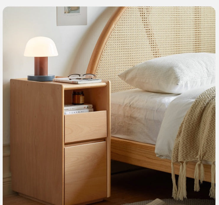 Beech solid wood Dressing table telescopic LED light :
