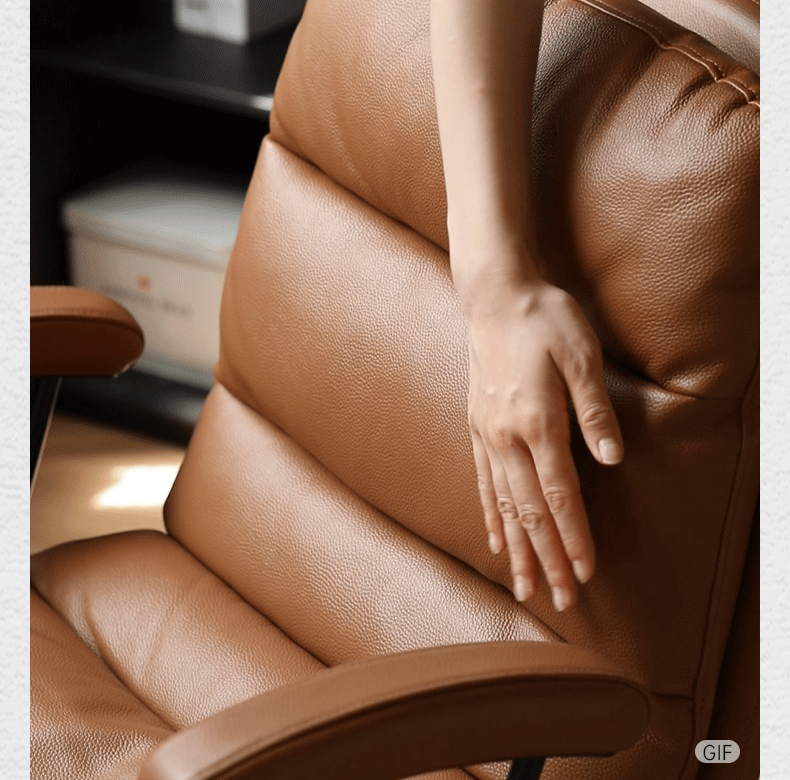 Leather Soft Rotating Office Armchair