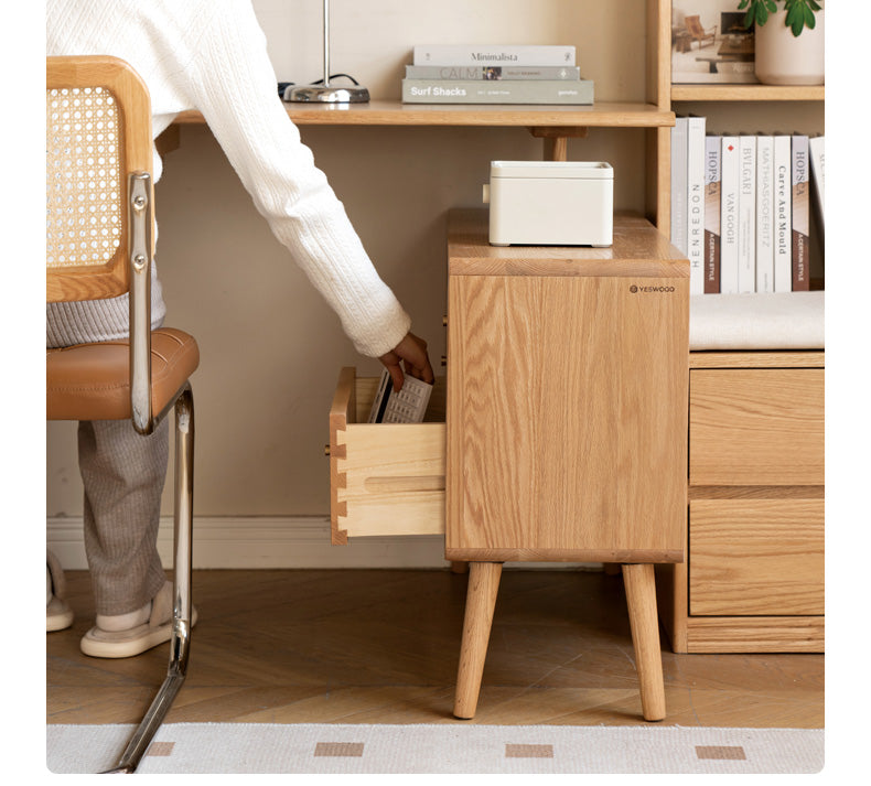 Oak Solid Wood Telescopic Office Desk