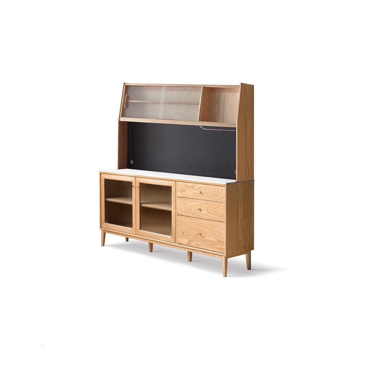 Sideboard,Slate Buffet cabinet oak solid wood-