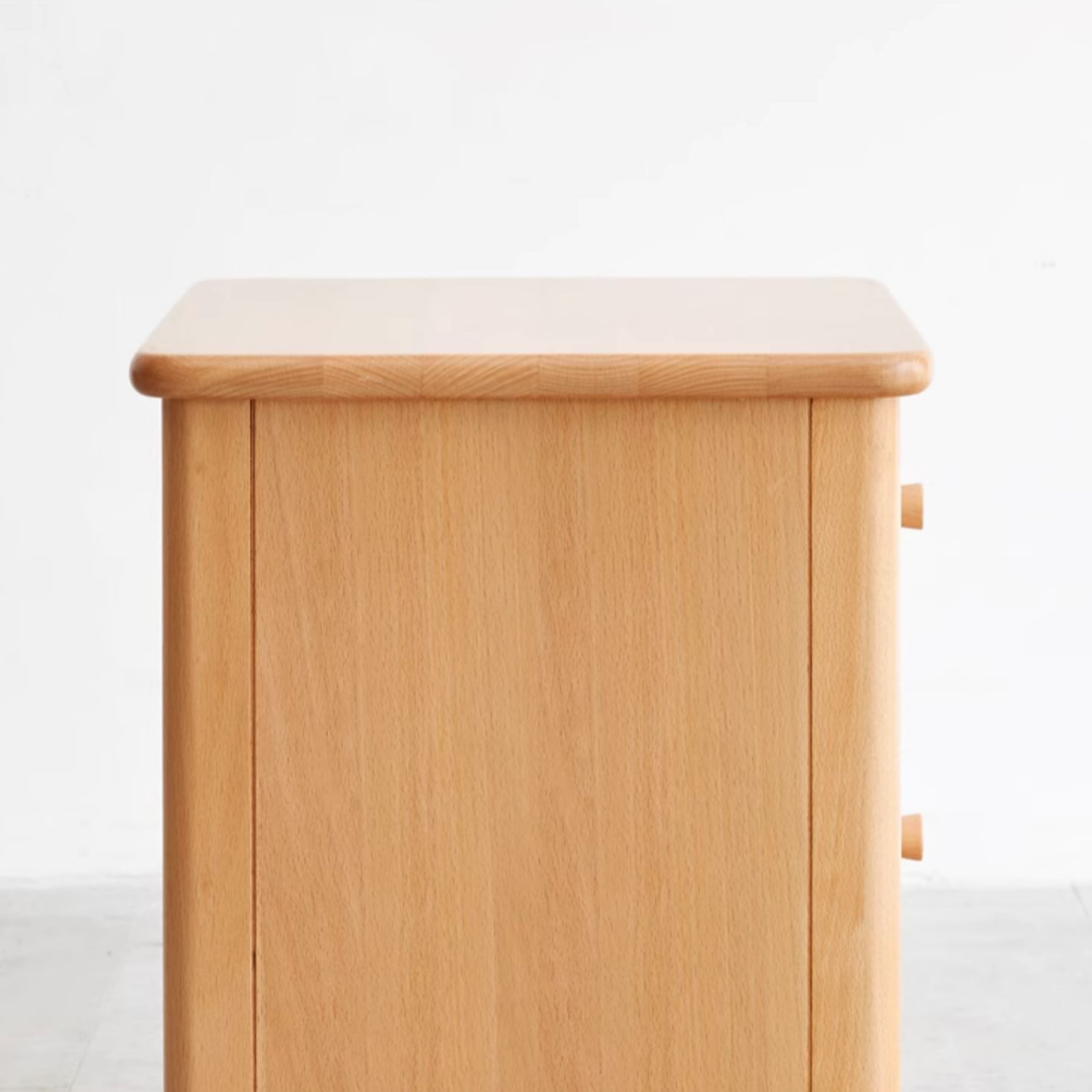 Beech solid wood drawer nightstand-