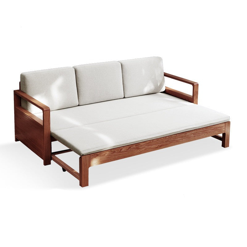 Oak solid woof Sofa bed ,folding storage