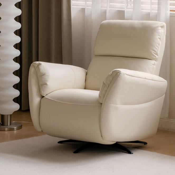 Leather electric cream style single chair