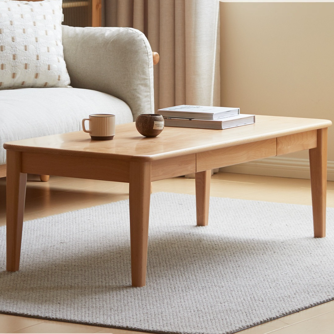 Beech solid wood coffee table modern "