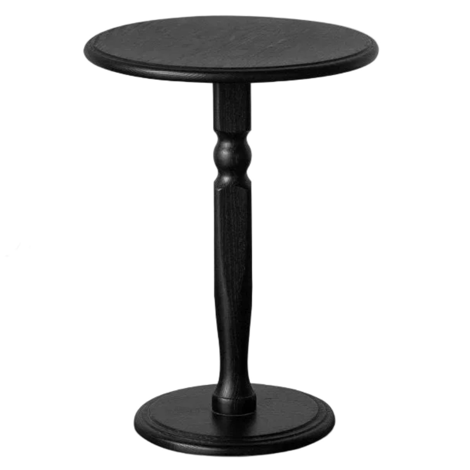 Solid Rubberwood, Poplar Solid Wood Side Table Black Small Furniture