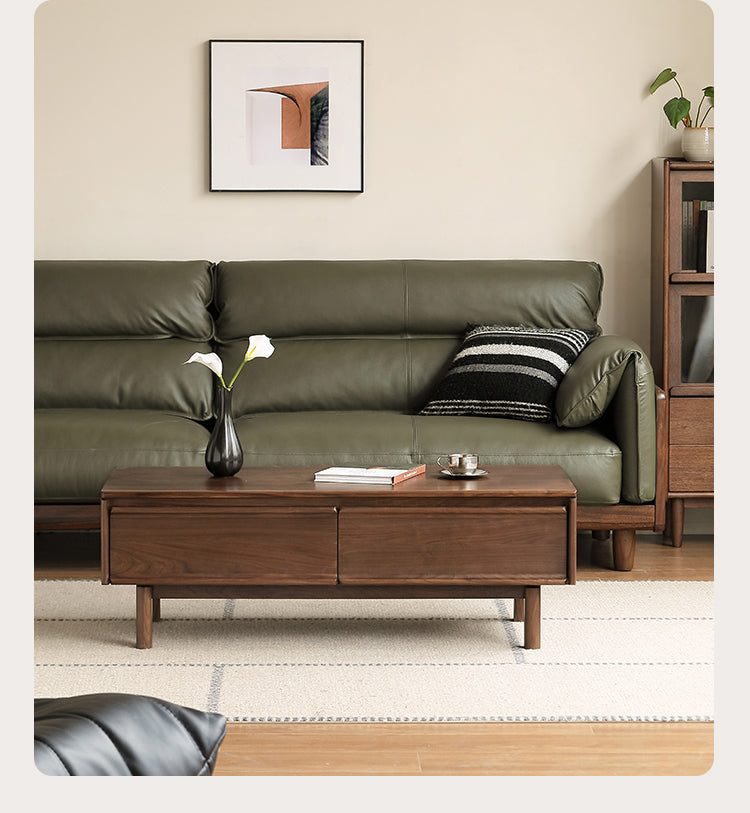 Black Walnut Solid Wood Modern Coffee Table