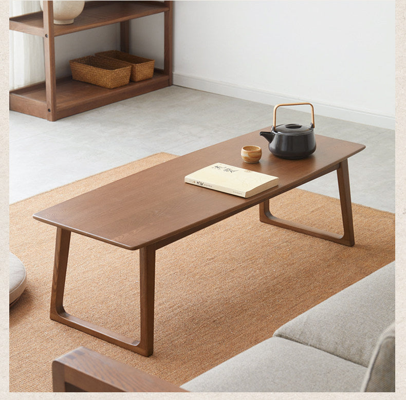 Black Walnut, Ash Solid Wood Low Small Coffee Table