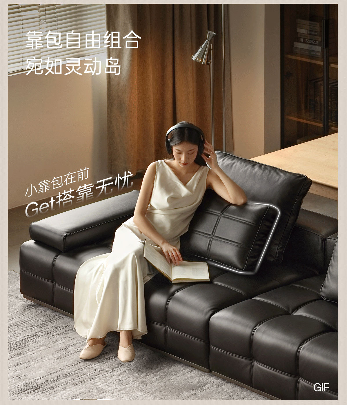 Genuine Leather Lawrence Italian Modern Sofa