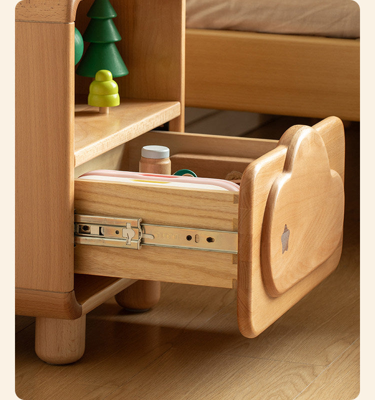 Beech Solid Wood Kids Nightstand