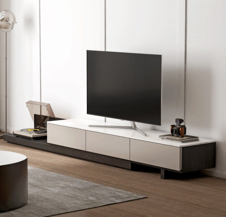 Slate Oak solid wood retractable floor TV cabinet "