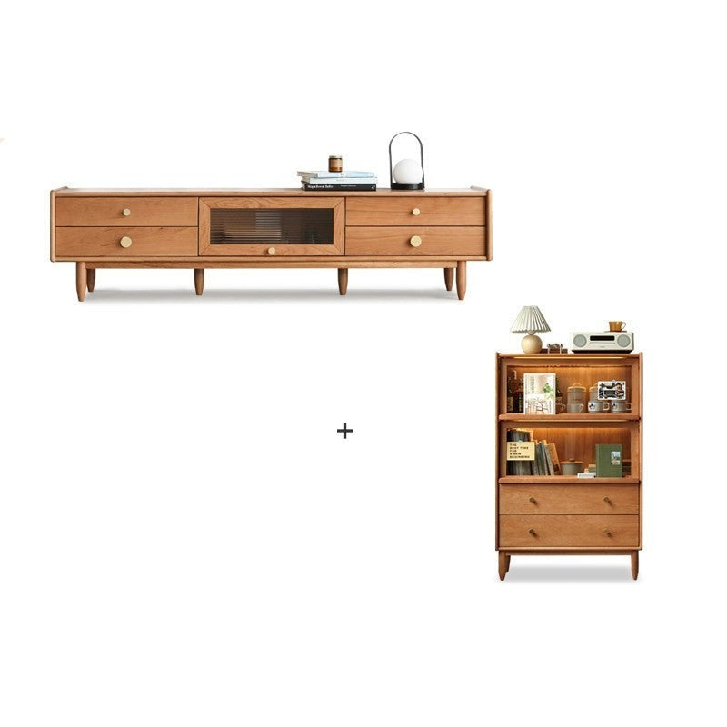 Cherry solid wood TV stand"+