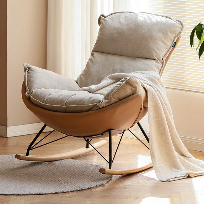 Fabric Rocking Lounge Chair with Soft Cushioned Seat - Best Seller